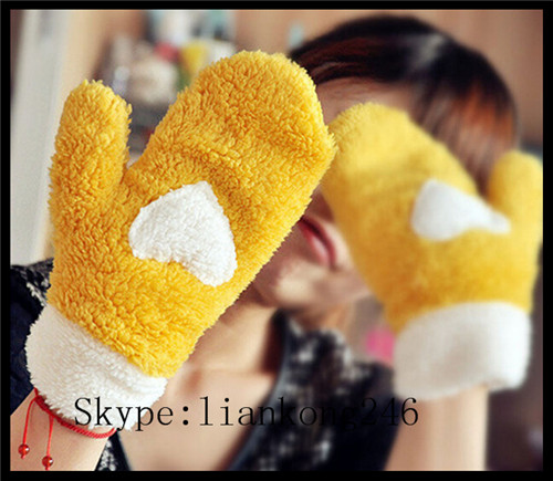 plush gloves