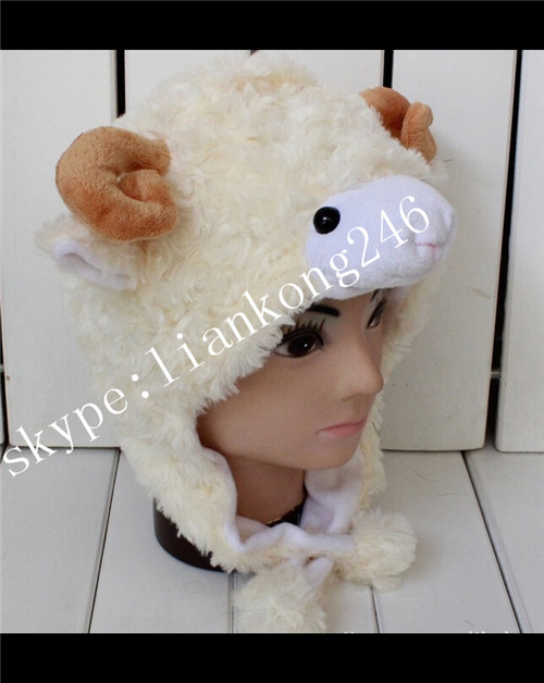 plush animal hats