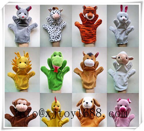 plush hand puppet and finger puppet