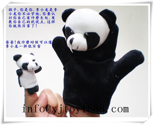 plush hand puppet and finger puppet