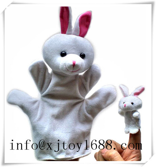 plush hand puppet and finger puppet