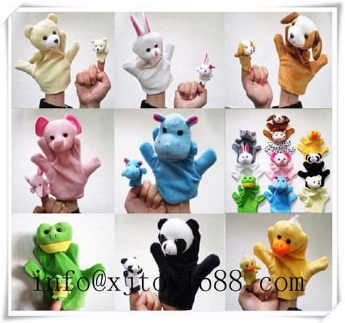 plush hand puppet and finger puppet