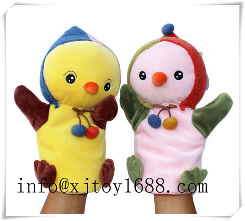 plush hand puppet and finger puppet