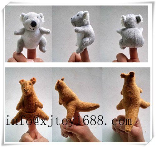 plush hand puppet and finger puppet