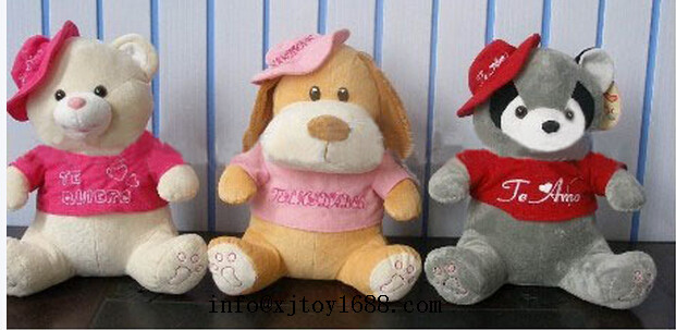 plush valentine's day bear with heart for gift