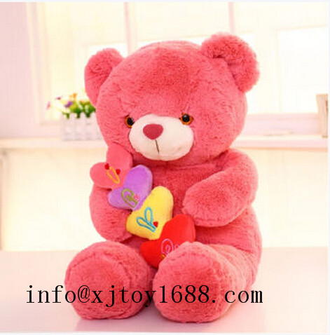 plush valentine bear with heart