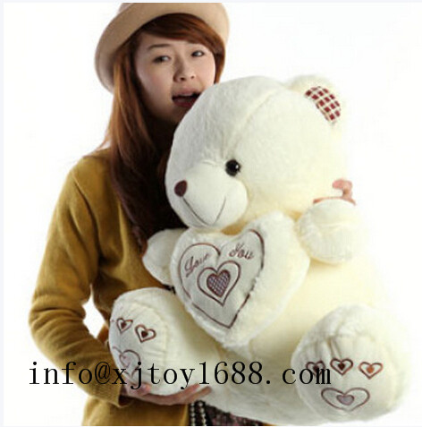 plush valentine bear with heart