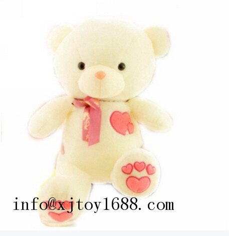 plush valentine bear with heart