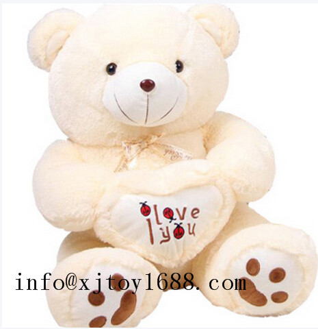 plush valentine bear with heart